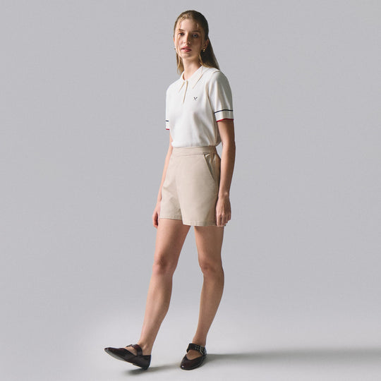 Knit Polo With Tipping Detail