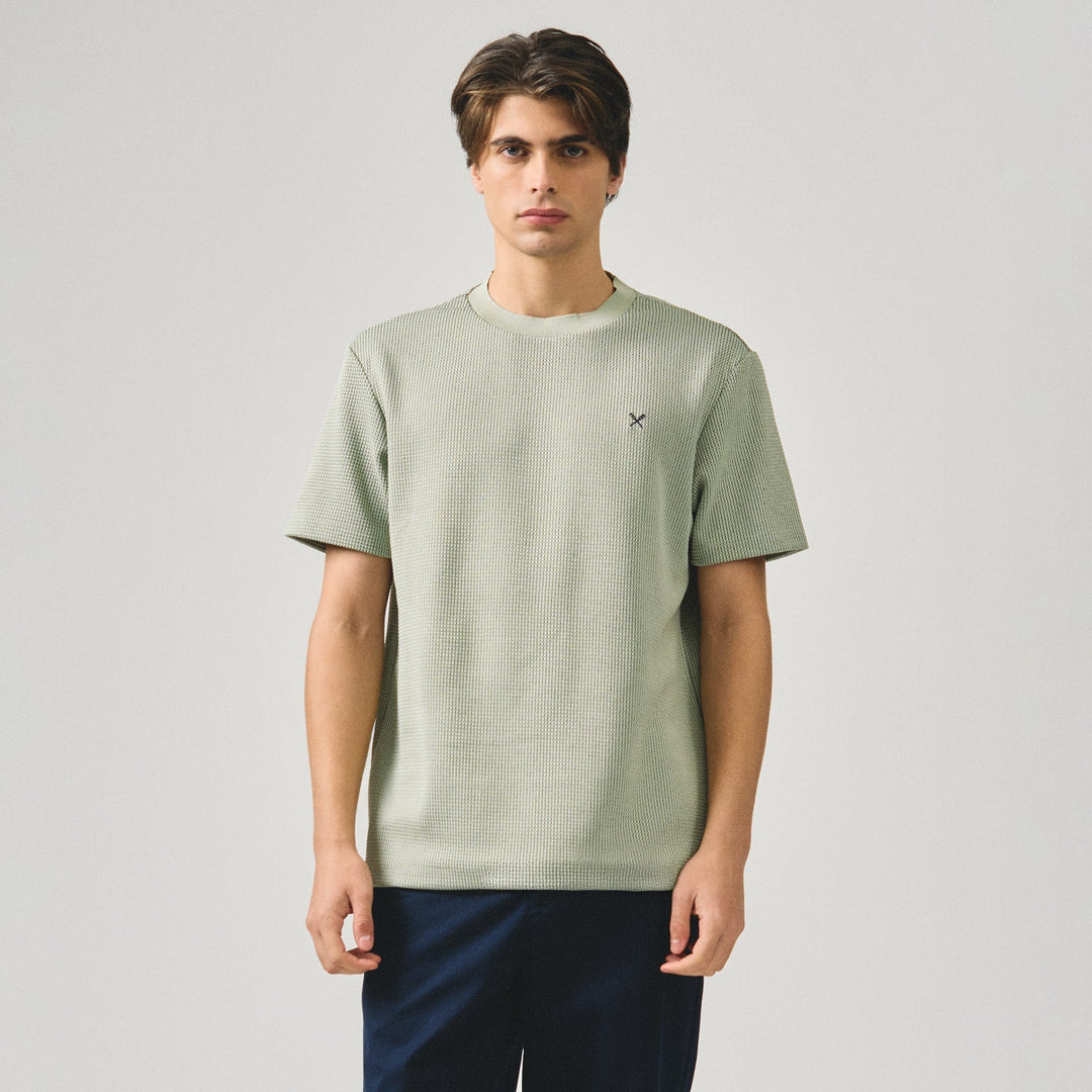 Regular Fit T-Shirt In Textured Knit