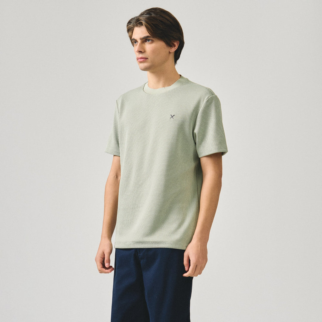 Regular Fit T-Shirt In Textured Knit