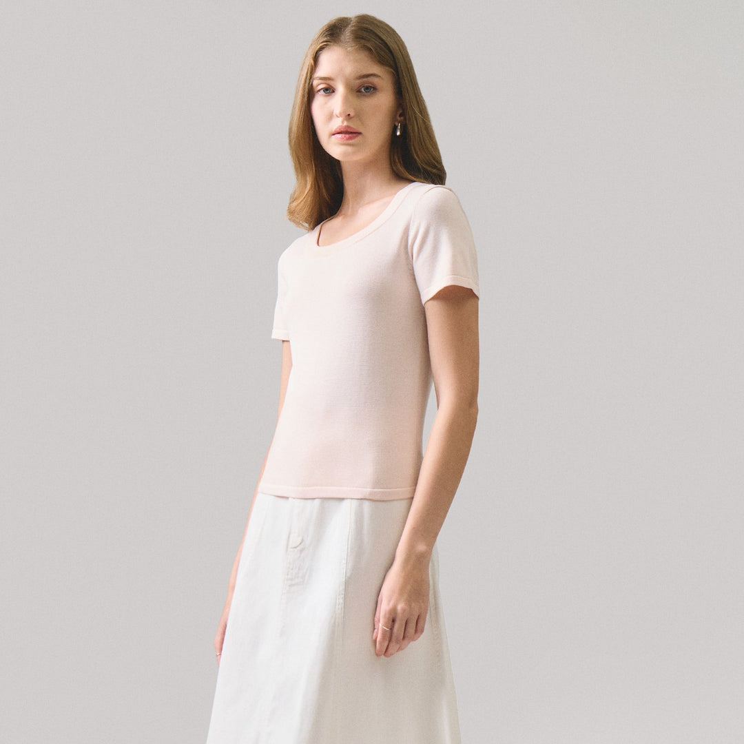 Scoop Neck Knit Top