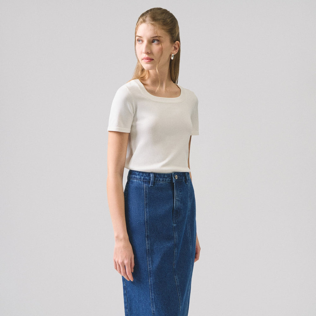 Scoop Neck Knit Top