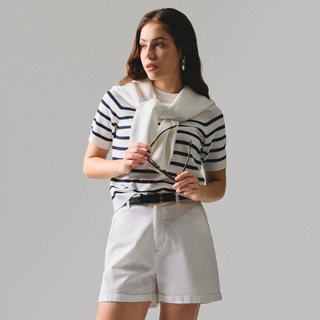 Stripes Raglan Knit Top