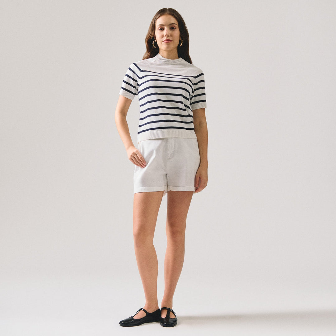 Stripes Raglan Knit Top