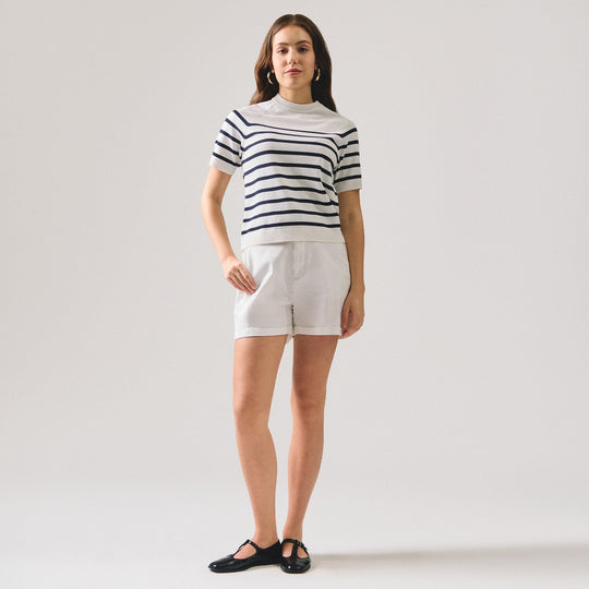 Stripes Raglan Knit Top