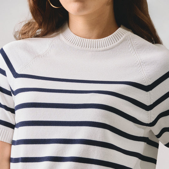 Stripes Raglan Knit Top