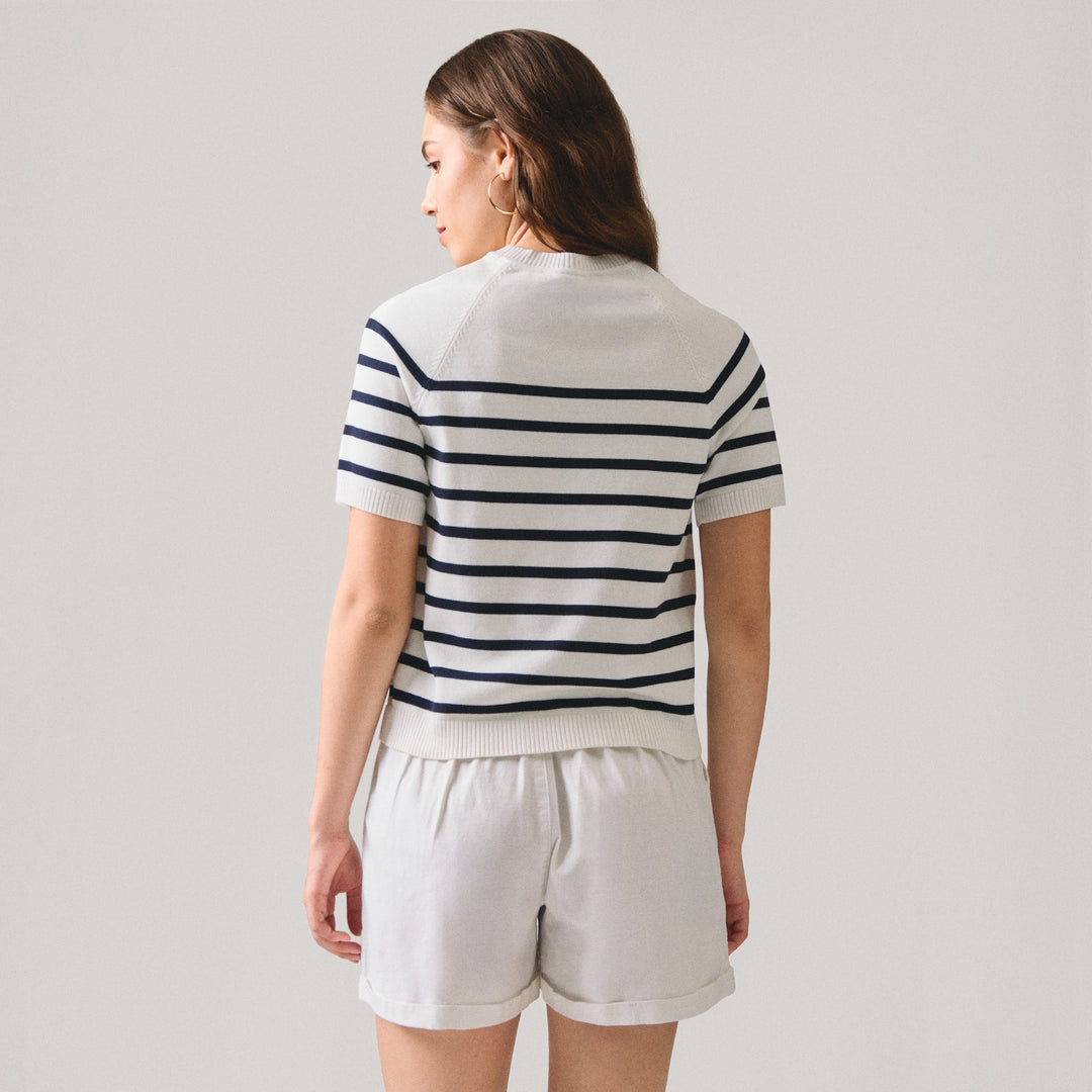 Stripes Raglan Knit Top