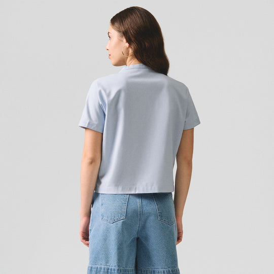 Y-Placket Button Down Shirt