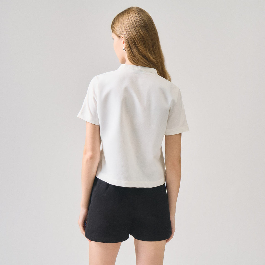 Y-Placket Button Down Shirt