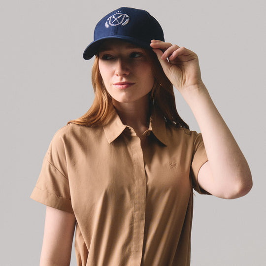 Baseball Cap With Embroidery And Taping