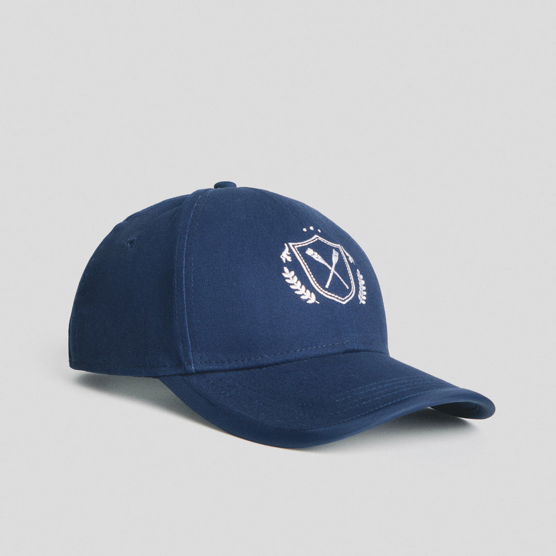 Baseball Cap With Embroidery And Taping