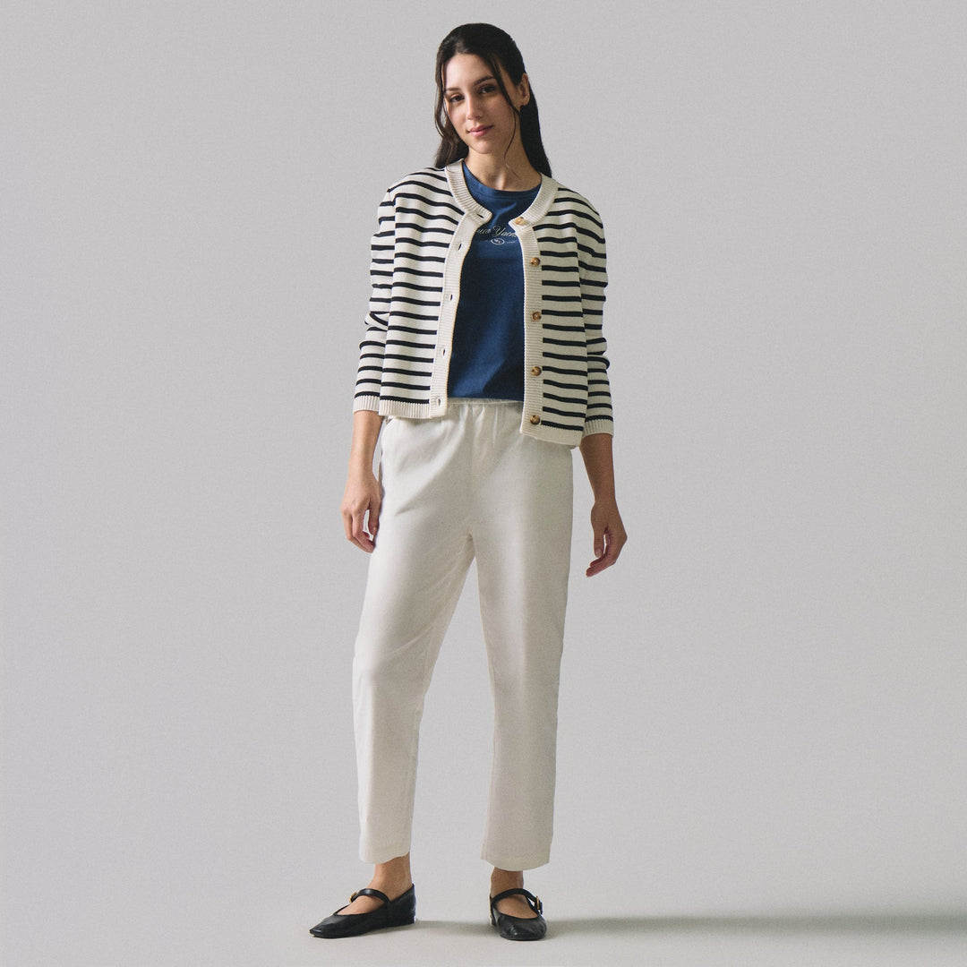 Pull Up Twill Trousers