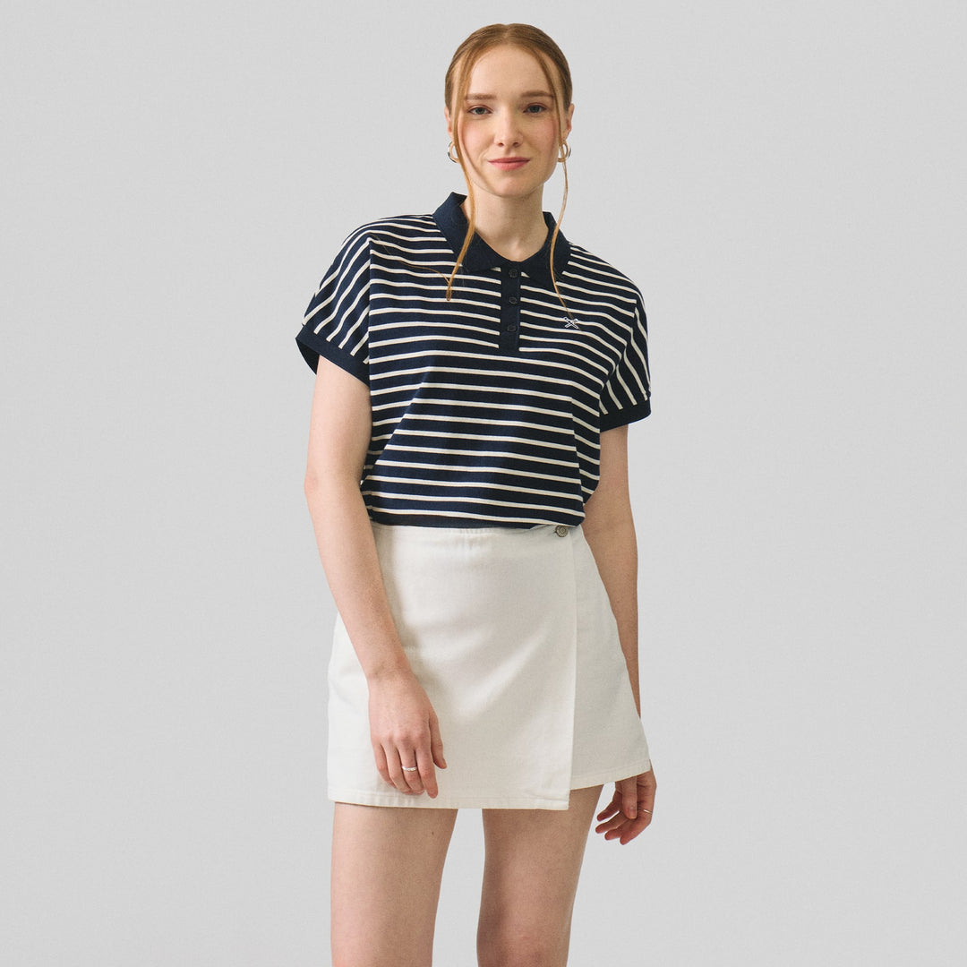 Striped Dolman Polo