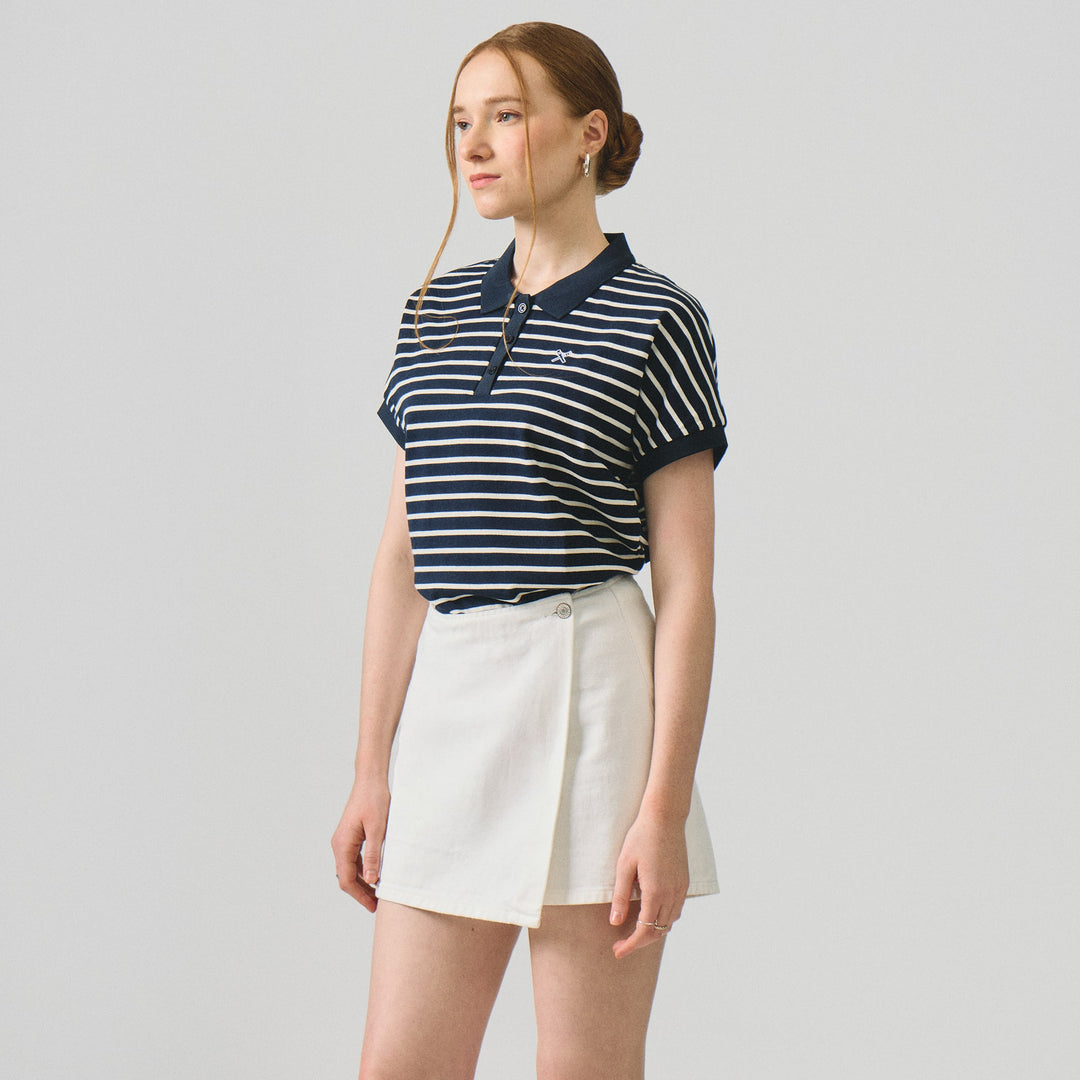 Striped Dolman Polo