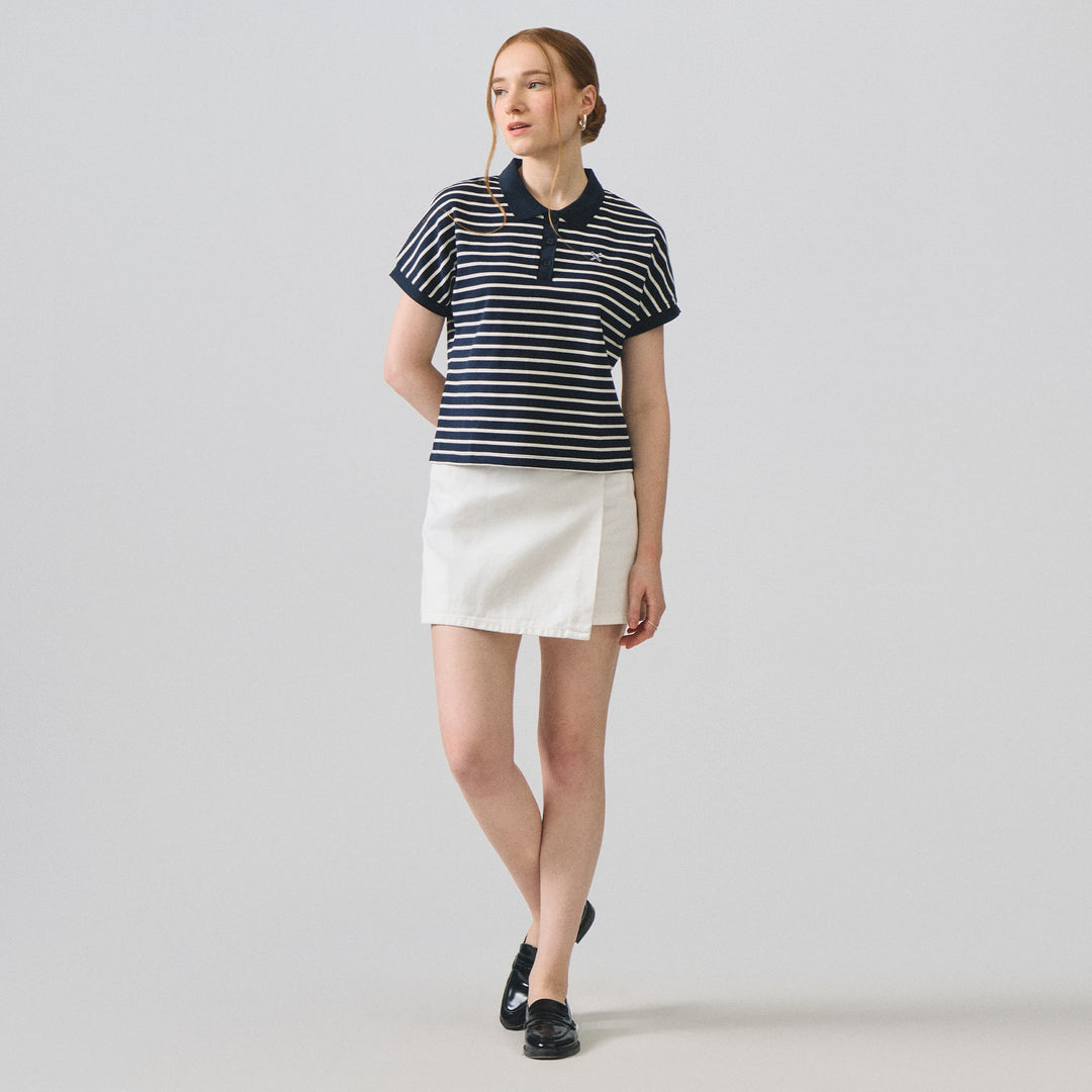 Striped Dolman Polo