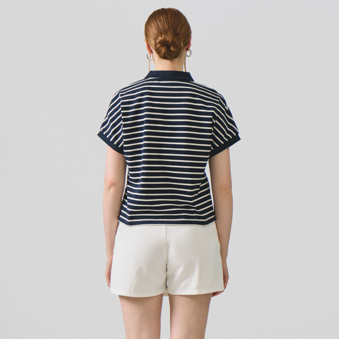 Striped Dolman Polo