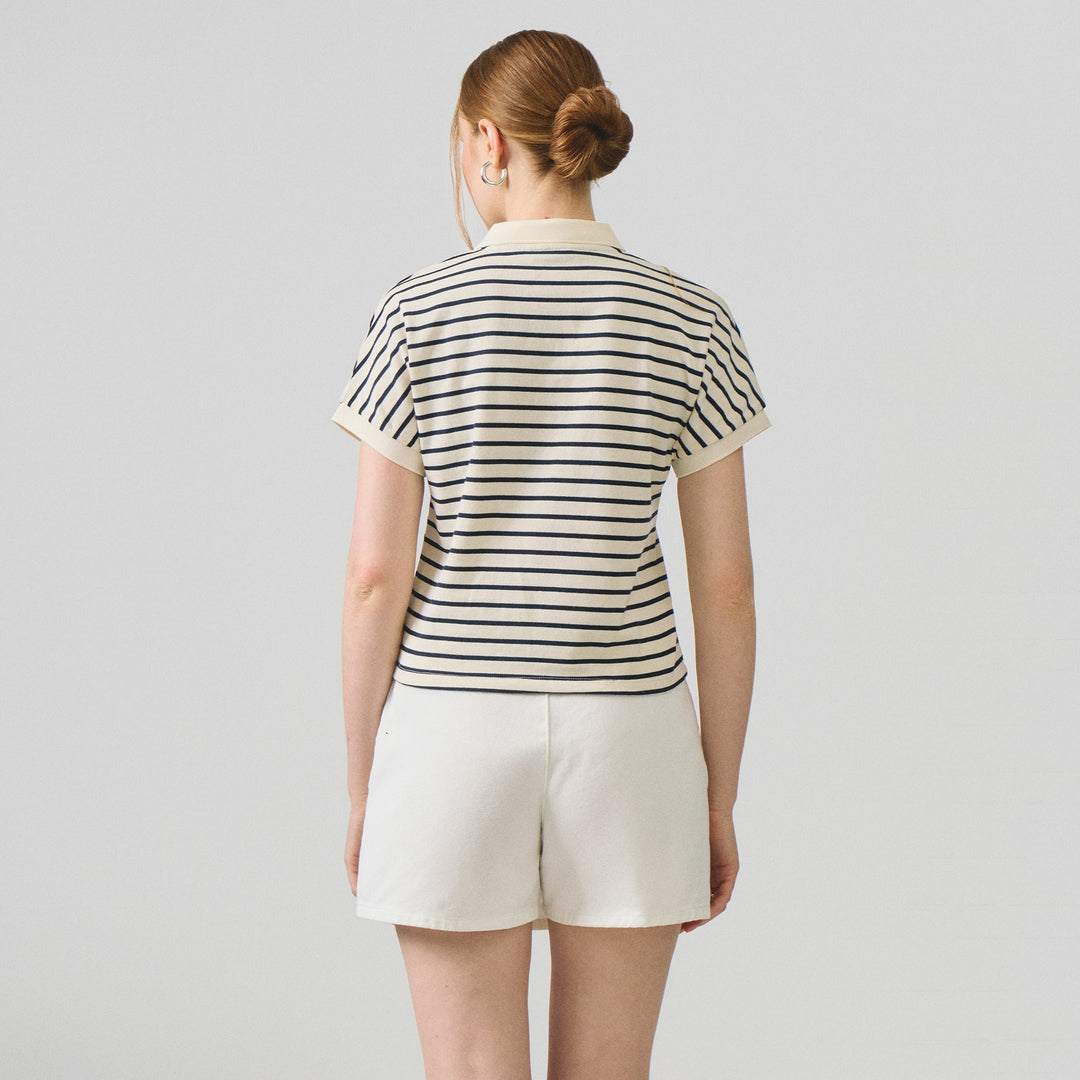 Striped Dolman Polo