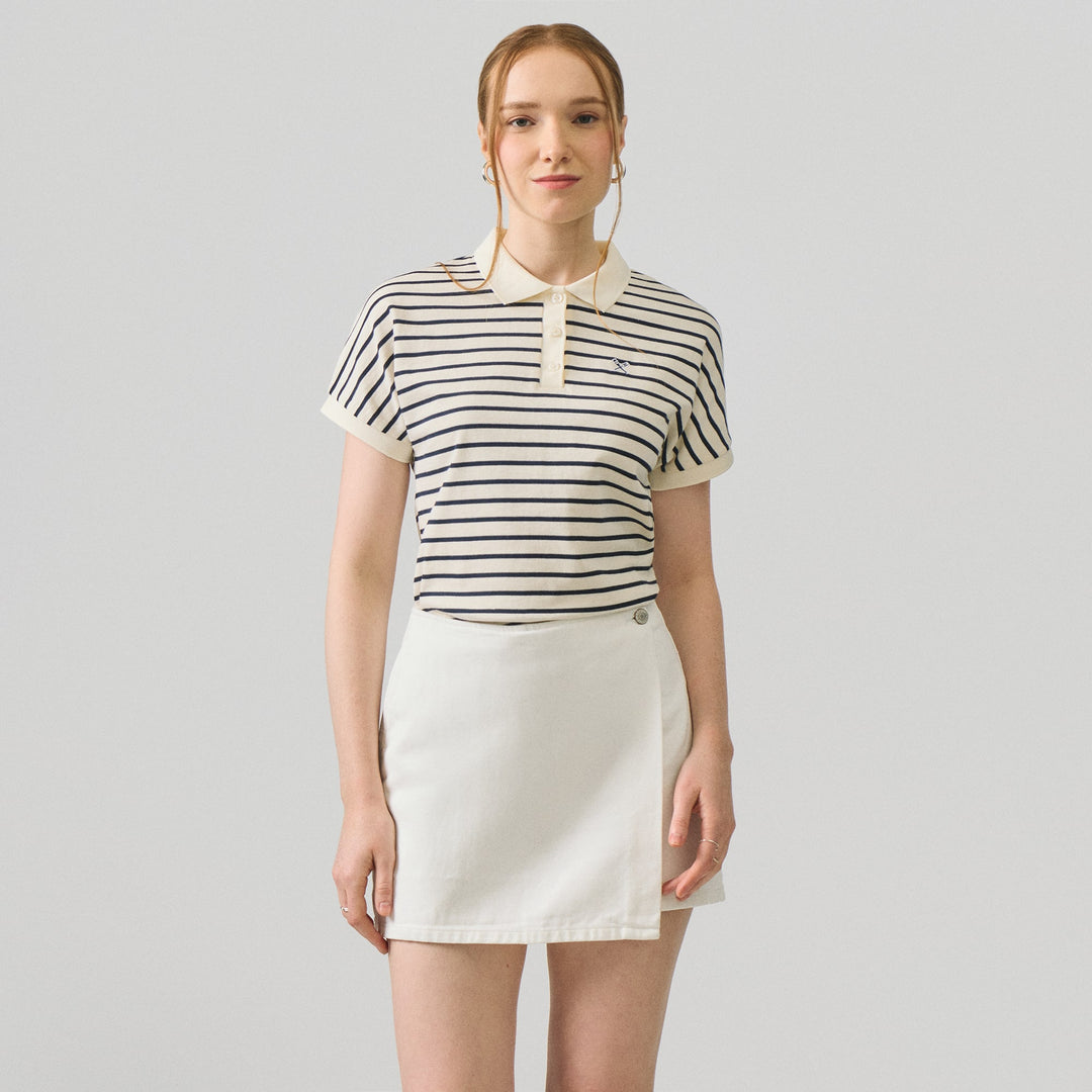 Striped Dolman Polo