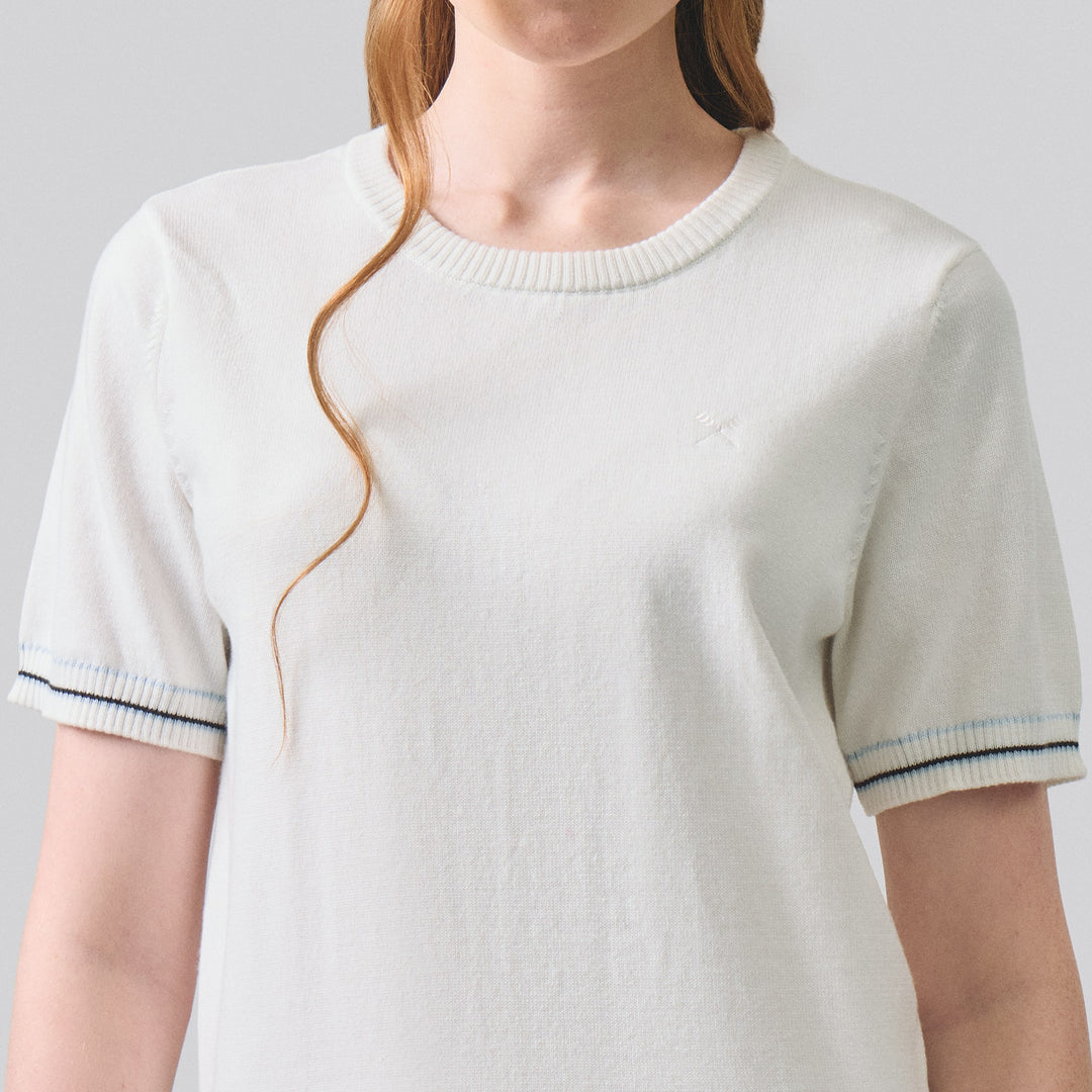 Knit Top With Contrast Cuff Detail