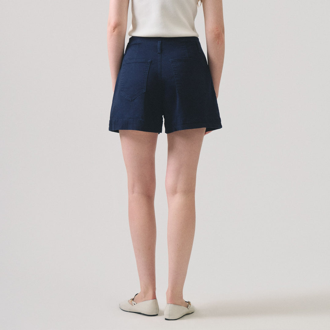 Twill Shorts With Belt