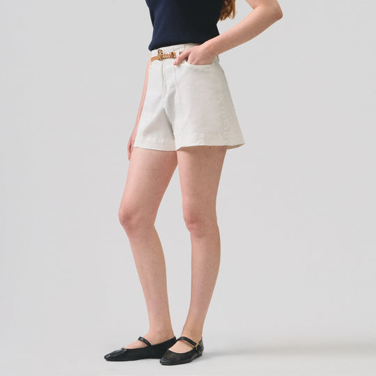 Twill Shorts With Belt