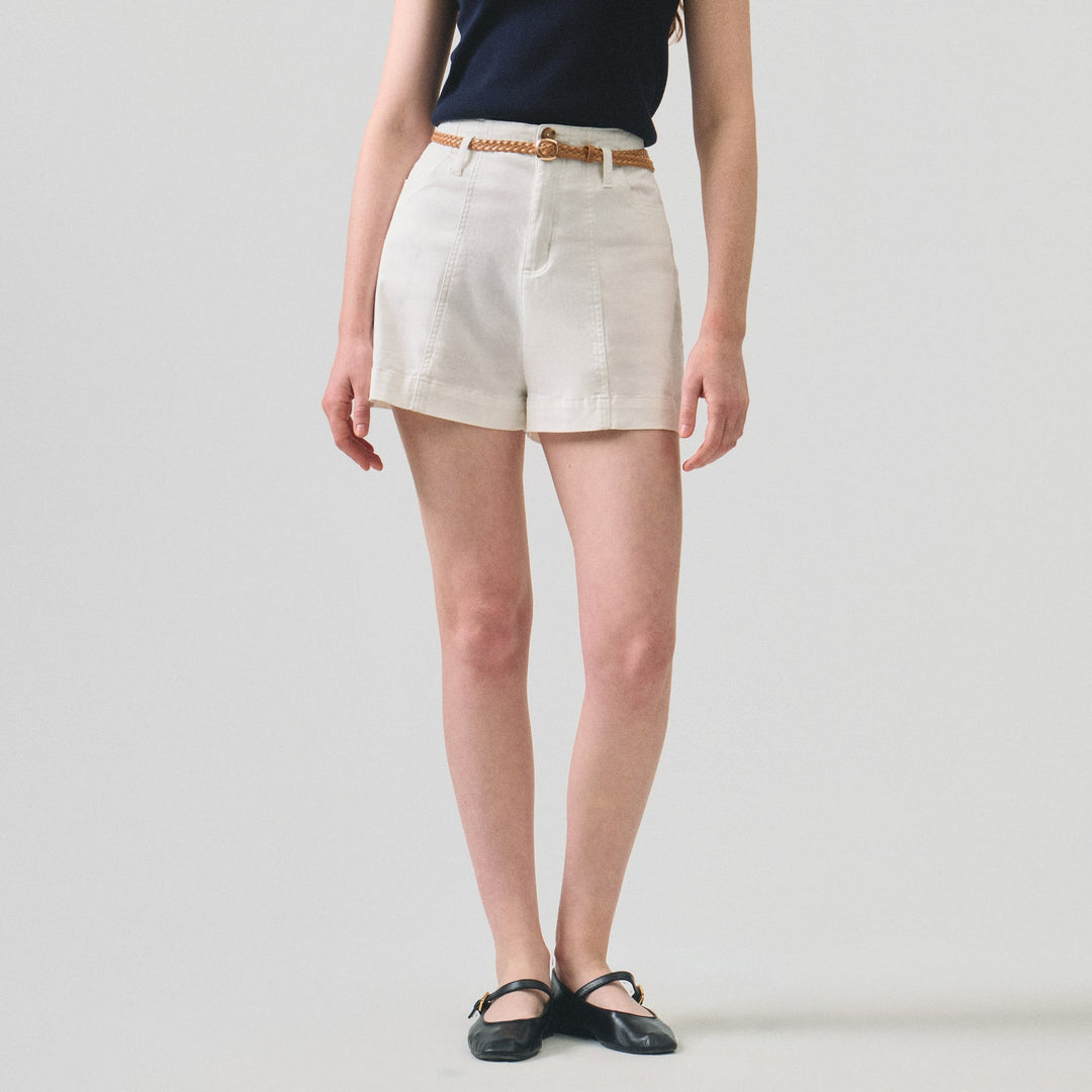 Twill Shorts With Belt