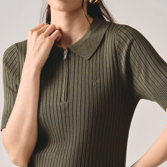 Zip Up Polo