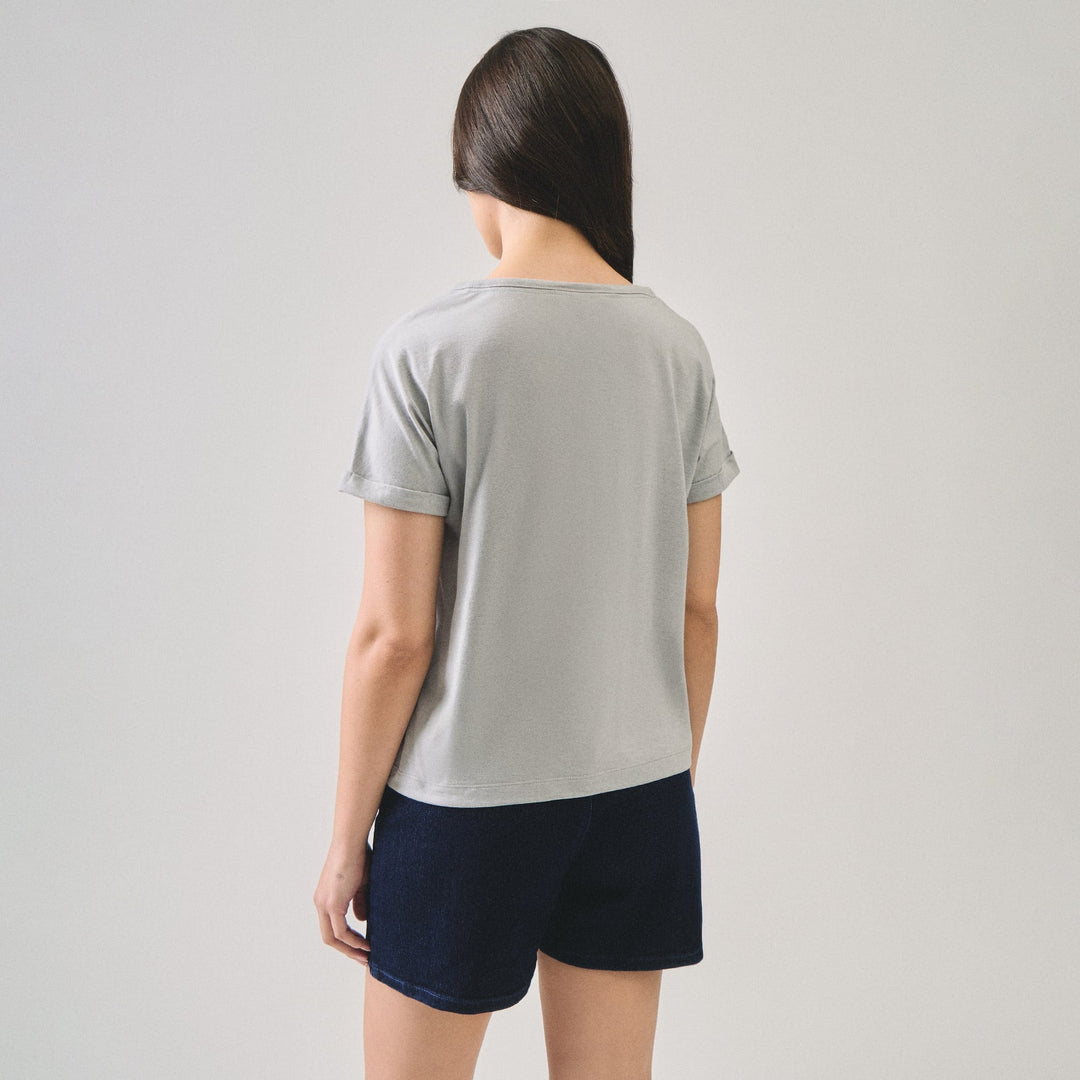 Dolman Top With Contrast Oar