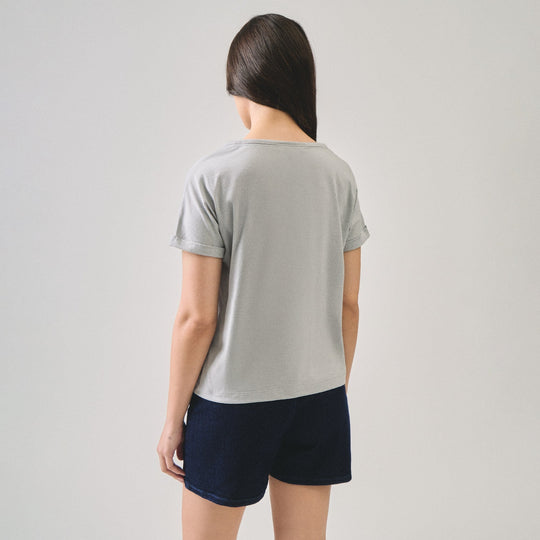 Dolman Top With Contrast Oar