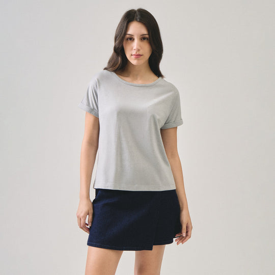 Dolman Top With Contrast Oar