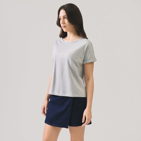 Dolman Top With Contrast Oar