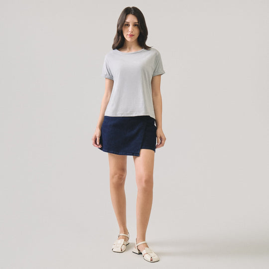Dolman Top With Contrast Oar