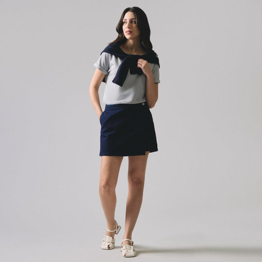 Dolman Top With Contrast Oar