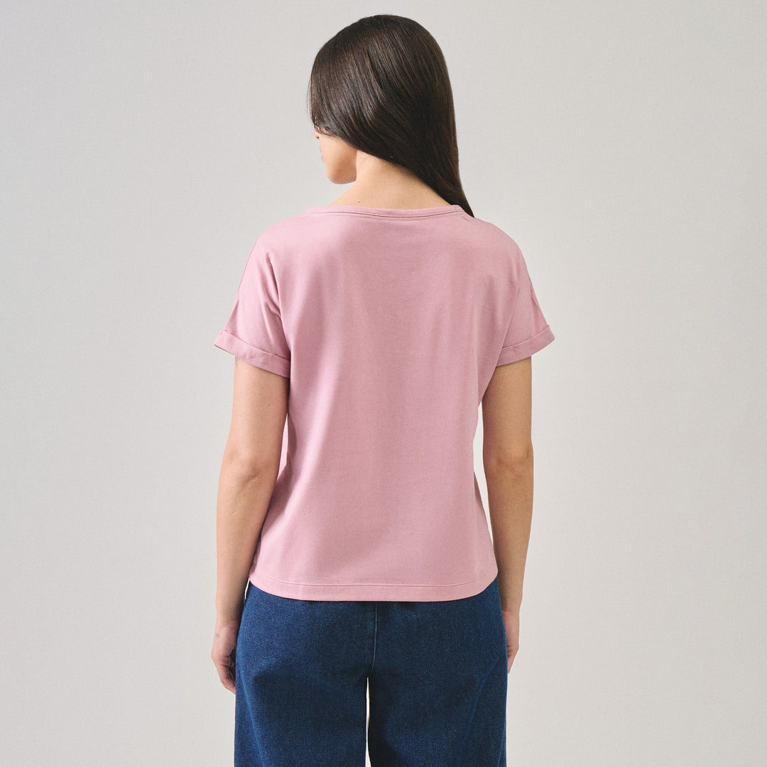 Dolman Top With Contrast Oar