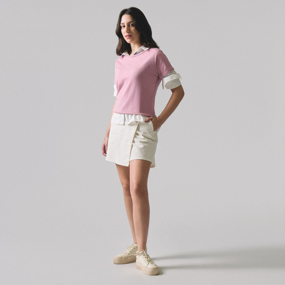 Dolman Top With Contrast Oar