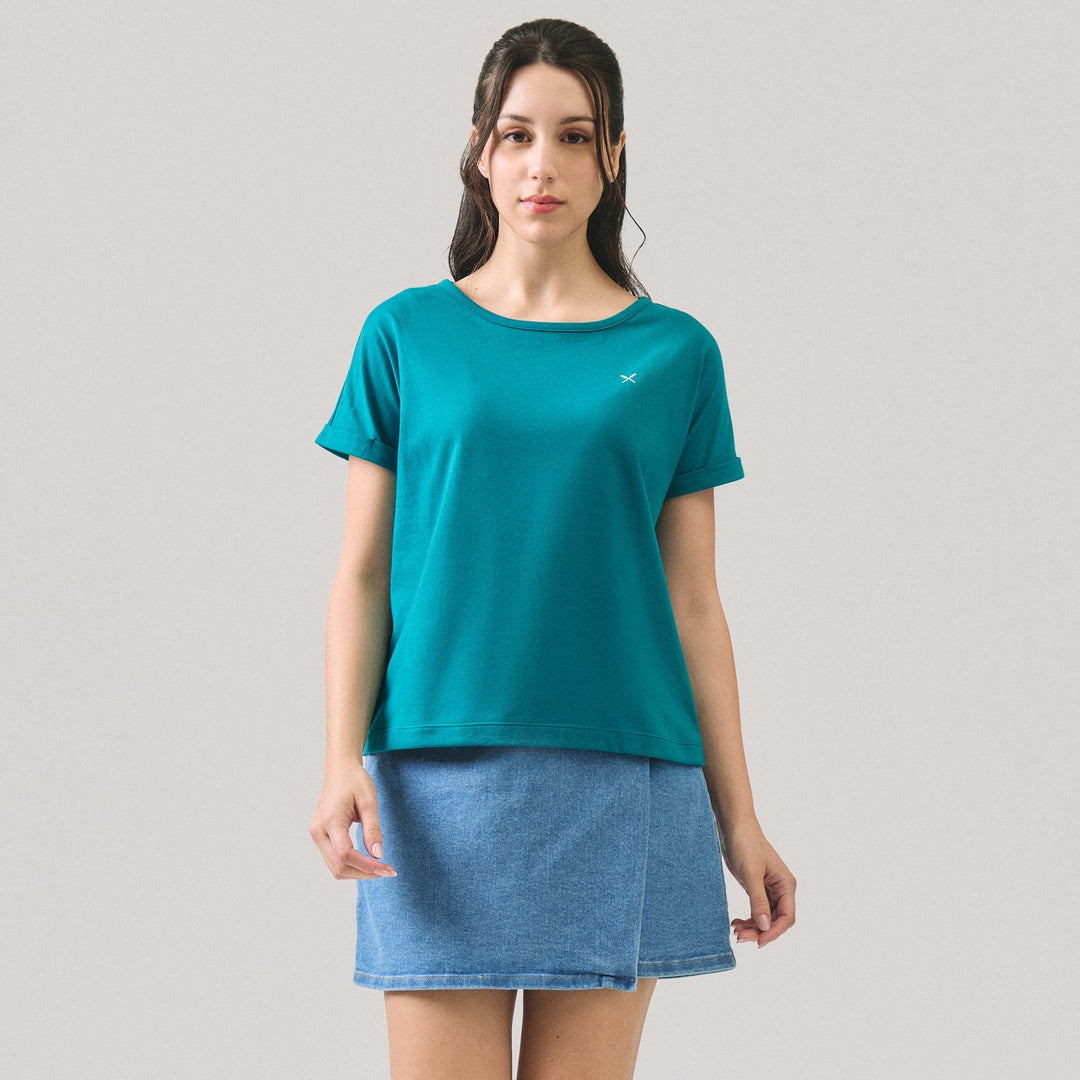 Dolman Top With Contrast Oar