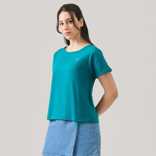 Dolman Top With Contrast Oar
