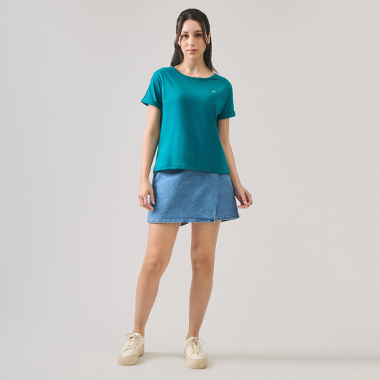 Dolman Top With Contrast Oar