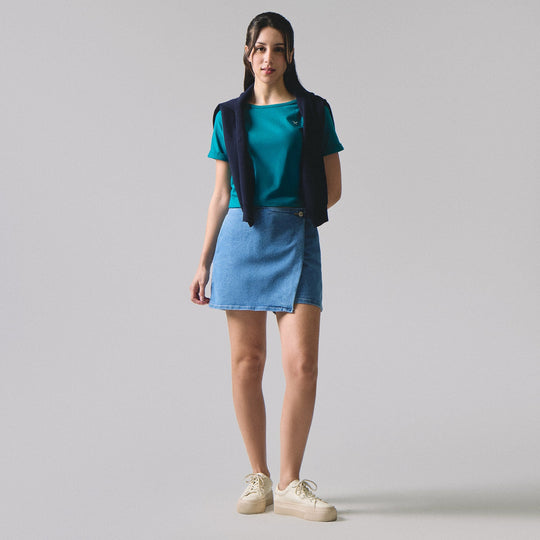 Dolman Top With Contrast Oar