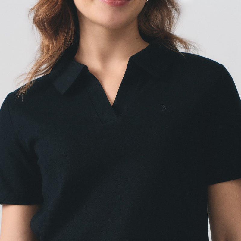 V-Neck Regular Fit Polo Pique