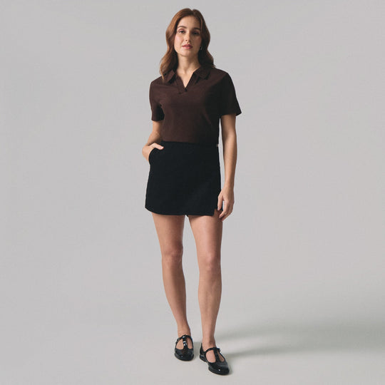 V-Neck Regular Fit Polo Pique