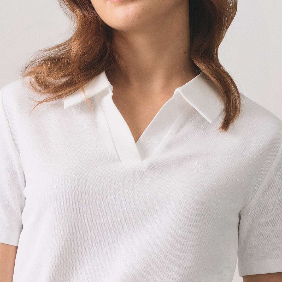 V-Neck Regular Fit Polo Pique