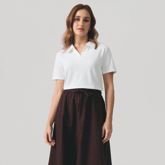 V-Neck Regular Fit Polo Pique