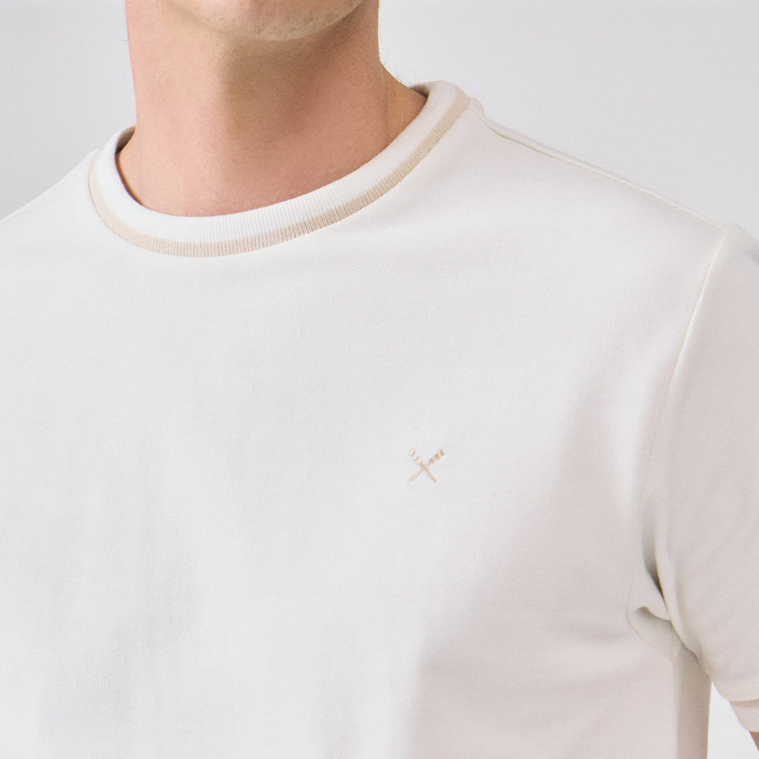 Regular Fit T-Shirt With Tipping In Pique