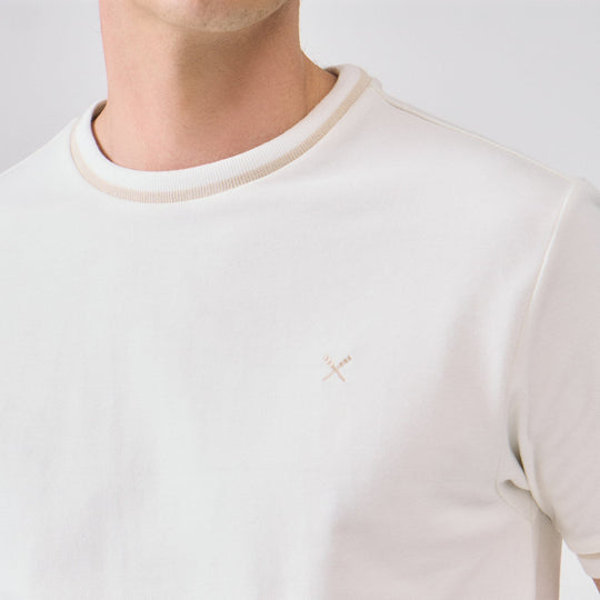 Regular Fit T-Shirt With Tipping In Pique