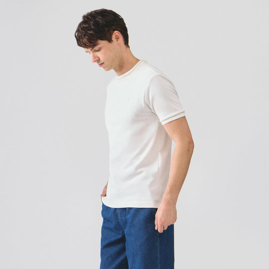 Regular Fit T-Shirt With Tipping In Pique