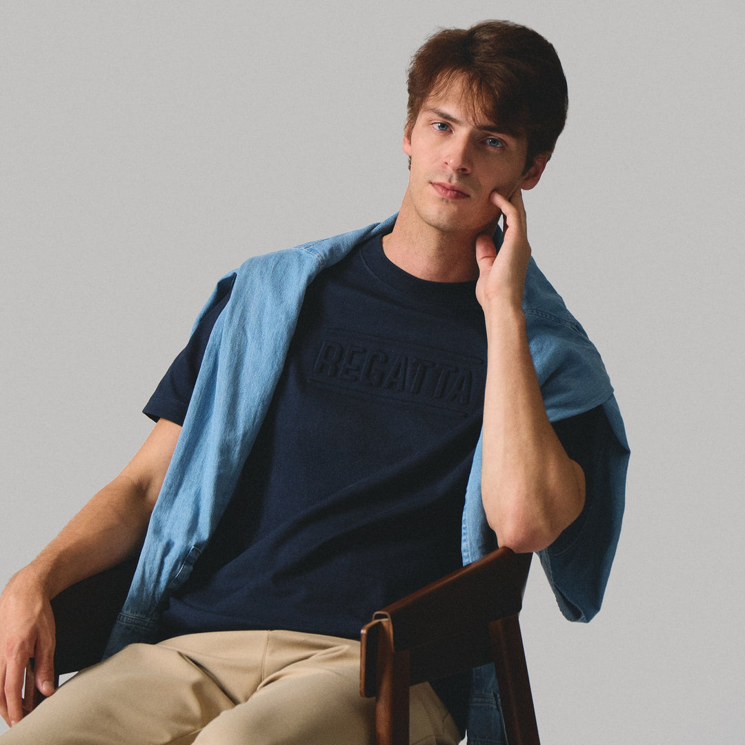 Regular Fit T-Shirt With Embossed Branding