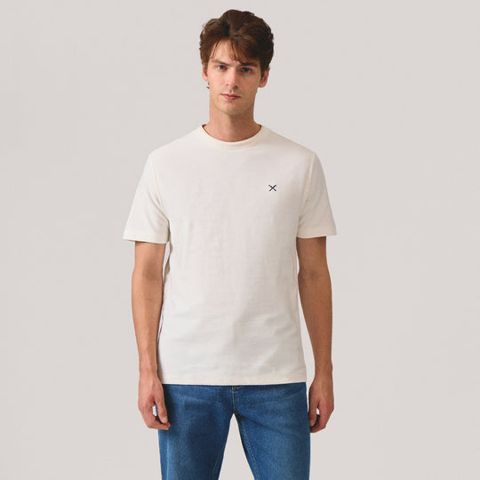 Regular Fit T-Shirt With Embossed Jacquard Neck Tipping
