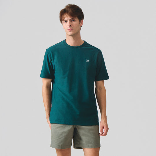 Regular Fit T-Shirt With Embossed Jacquard Neck Tipping