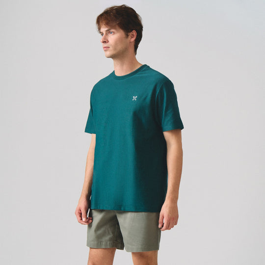 Regular Fit T-Shirt With Embossed Jacquard Neck Tipping