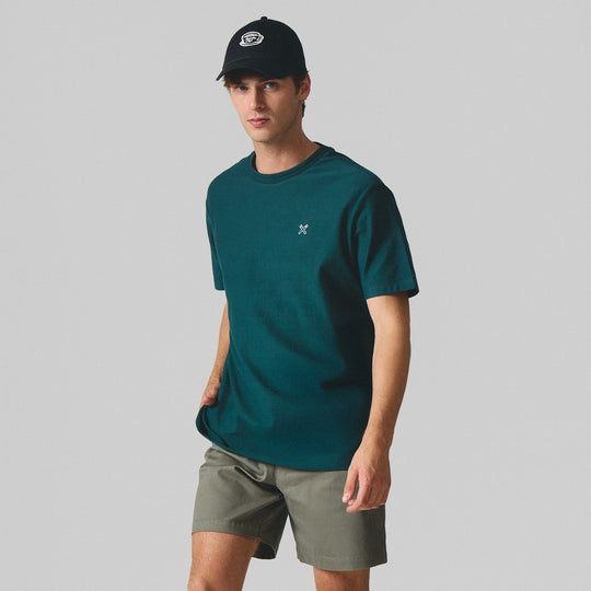 Regular Fit T-Shirt With Embossed Jacquard Neck Tipping